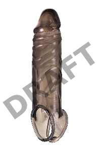 Насадка ToyFa XLover, для увеличения размера, TPE, черная, 15,5 см