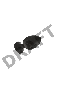 Пробка анальная Силиконовая черная M (7.2*3.5cm) 3304-02