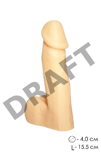 Фаллоимитатор пустотелый телесный