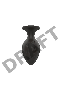 Пробка анальная Силиконовая черная M (7.2*3.5cm) 3304-02