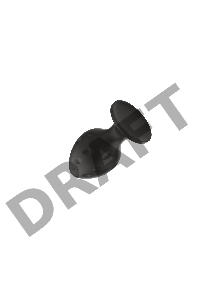 Пробка анальная Силиконовая черная M (7.2*3.5cm) 3304-02