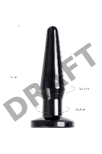Анальная втулка TOYFA POPO Pleasure Gemini , TPE, черная,12,1 см
