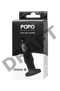 Анальная втулка TOYFA POPO Pleasure Gemini , TPE, черная,12,1 см