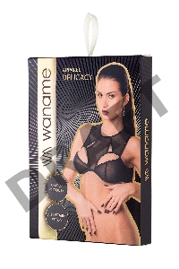Бралетт Waname Delicacy c фигурными вырезами черный (42-44)