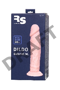 Фаллоимитатор RealStick Silicone Gabriel M, сайлекспан, телесный, 20 см