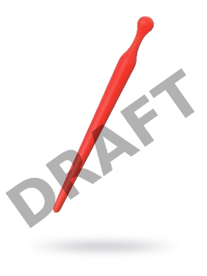 Уретральный плаг Black & Red by TOYFA, силикон, красный, 10 см