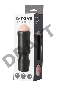 Мастурбатор TOYFA A-Toys, рот, TPE, черный, 24 см, 7,6 см