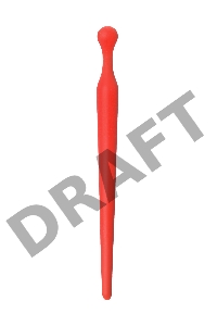 Уретральный плаг Black & Red by TOYFA, силикон, красный, 10 см