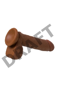 Реалистичный фаллоимитатор TOYFA RealStick Elite Mulatto, коричневый, 16 см