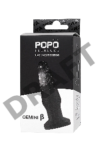 Анальная втулка TOYFA POPO Pleasure Gemini , TPE, черная, 12,4 см