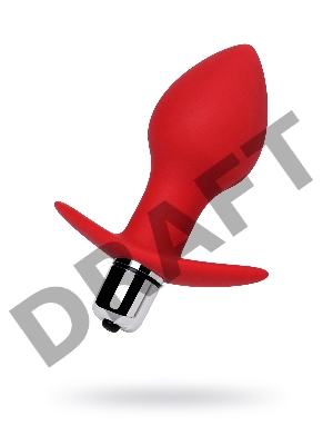 Анальная вибровтулка ToDo by Toyfa Glam, силикон, красная, 9,7 см, Ø 4 см