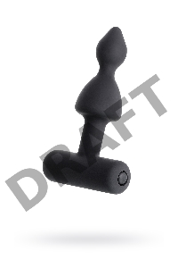 Анальная вибровтулка Erotist, черный, силикон, 8,5 см