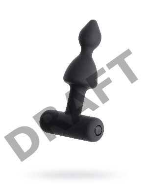 Анальная вибровтулка Erotist, черный, силикон, 8,5 см