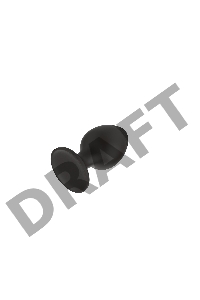 Пробка анальная Силиконовая черная S (5.8*2.8cm) 3303-01