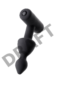 Анальная вибровтулка Erotist, черный, силикон, 8,5 см