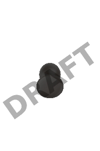 Пробка анальная Силиконовая черная S (5.8*2.8cm) 3303-01