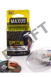 Презервативы точечно-ребристые MAXUS AIR Special №3 п/к