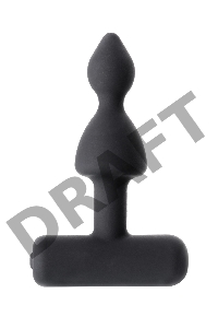Анальная вибровтулка Erotist, черный, силикон, 8,5 см