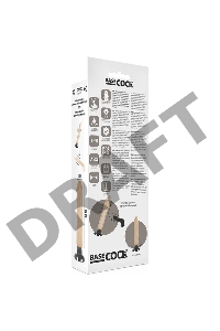 Телесный вибратор на присоске Basecock Realistic Vibrator 2in1 - 20 см.