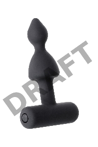 Анальная вибровтулка Erotist, черный, силикон, 8,5 см