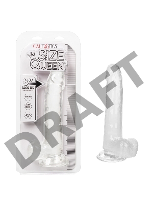 Прозрачный фаллоимитатор Size Queen 8 - 25,5 см.