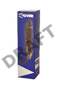 Насадка ToyFa XLover, для увеличения размера с дополнительной стимуляцией, TPE, черная, 15 см