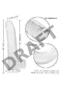 Прозрачный фаллоимитатор Size Queen 8 - 25,5 см.