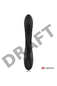 Черный вибратор-кролик с пультом-часами Anne s Desire Rabbit Vibe Wireless Watchme - 20,5 см.