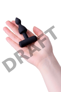 Анальная вибровтулка Erotist, черный, силикон, 8,5 см