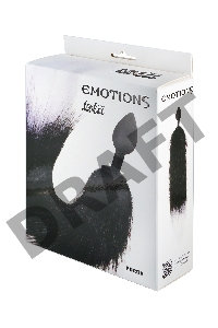 Черная анальная пробка с хвостом Emotions Furry