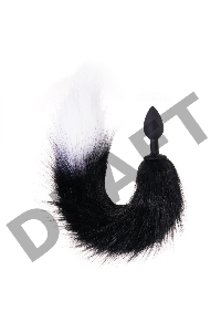 Черная анальная пробка с хвостом Emotions Furry