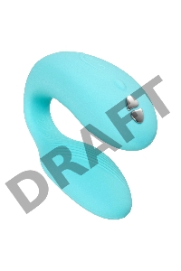 Голубой вибромассажер для пар We-Vibe Sync Aqua на радиоуправлении