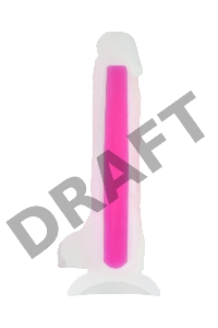 Фаллоимитатор, светящийся в темноте, Beyond by Toyfa, Peter Glow, силикон, прозрачный, 22 см