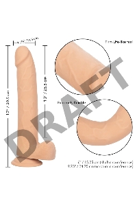 Телесный фаллоимитатор-гигант Size Queen 10 - 30,5 см.