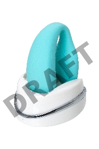 Голубой вибромассажер для пар We-Vibe Sync Aqua на радиоуправлении