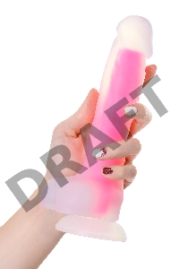 Фаллоимитатор, светящийся в темноте, Beyond by Toyfa, Peter Glow, силикон, прозрачный, 22 см