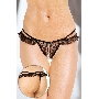 Стринги открытые с оборками SoftLine Collection, черный, M/L