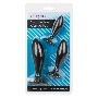 Набор из трех черных анальных пробок Silicone Anal Curve Kit