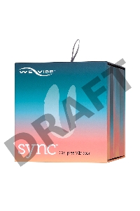 Голубой вибромассажер для пар We-Vibe Sync Aqua на радиоуправлении