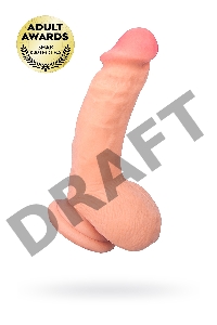 Реалистичный фаллоимитатор TOYFA RealStick Elite DILDO, TPR, телесный, 18,5 см
