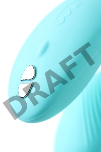 Голубой вибромассажер для пар We-Vibe Sync Aqua на радиоуправлении