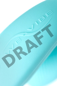 Голубой вибромассажер для пар We-Vibe Sync Aqua на радиоуправлении