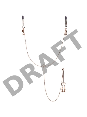 Золотистые зажимы для сосков и клитора All Sensation Nipple and Clitoral Chain