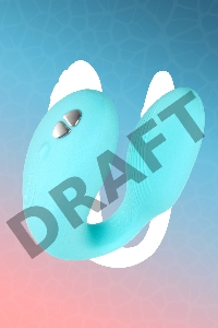 Голубой вибромассажер для пар We-Vibe Sync Aqua на радиоуправлении