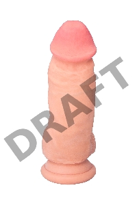 Реалистичный фаллоимитатор TOYFA RealStick Elite DILDO, TPR, телесный, 18,5 см