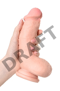 Реалистичный фаллоимитатор TOYFA RealStick Elite DILDO, TPR, телесный, 18,5 см