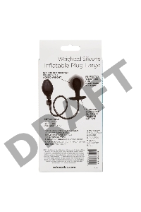 Черная расширяющаяся анальная пробка Weighted Silicone Inflatable Plug Large - 8,25 см.