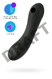 Вакуум-волновой бесконтактный стимулятор клитора Satisfyer Curvy Trinity 4, силикон, чёрный