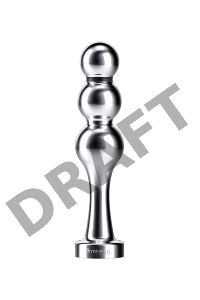 Фаллоимитатор Mystim Bold Boris, электростимуляция, хирургическая сталь, серебряный, 14 см