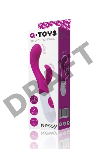 Вибратор с клиторальным стимулятором TOYFA A-Toys Nessy, силикон, розовый, 20 см